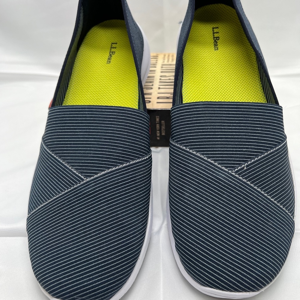 LL Bean Back Cove Slip On Shoe Womens Size 10 Color Navy